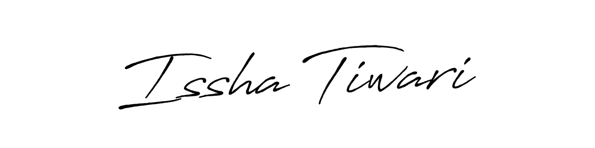 Make a beautiful signature design for name Issha Tiwari. With this signature (Antro_Vectra_Bolder) style, you can create a handwritten signature for free. Issha Tiwari signature style 7 images and pictures png