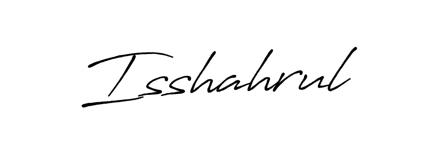 Design your own signature with our free online signature maker. With this signature software, you can create a handwritten (Antro_Vectra_Bolder) signature for name Isshahrul. Isshahrul signature style 7 images and pictures png