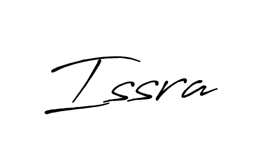 Also You can easily find your signature by using the search form. We will create Issra name handwritten signature images for you free of cost using Antro_Vectra_Bolder sign style. Issra signature style 7 images and pictures png