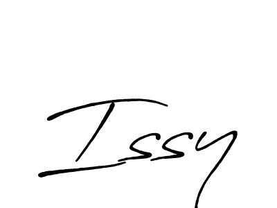 How to make Issy name signature. Use Antro_Vectra_Bolder style for creating short signs online. This is the latest handwritten sign. Issy signature style 7 images and pictures png