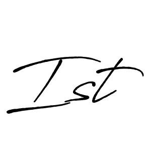 You should practise on your own different ways (Antro_Vectra_Bolder) to write your name (Ist) in signature. don't let someone else do it for you. Ist signature style 7 images and pictures png