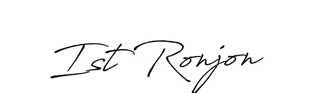 The best way (Antro_Vectra_Bolder) to make a short signature is to pick only two or three words in your name. The name Ist Ronjon include a total of six letters. For converting this name. Ist Ronjon signature style 7 images and pictures png
