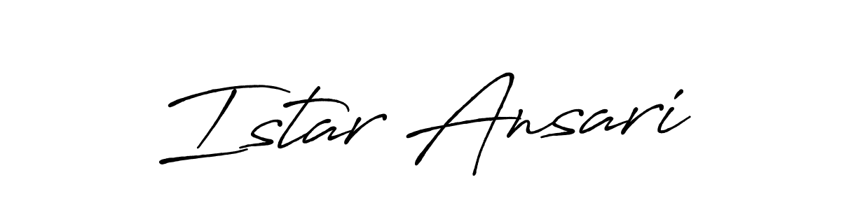 Also You can easily find your signature by using the search form. We will create Istar Ansari name handwritten signature images for you free of cost using Antro_Vectra_Bolder sign style. Istar Ansari signature style 7 images and pictures png