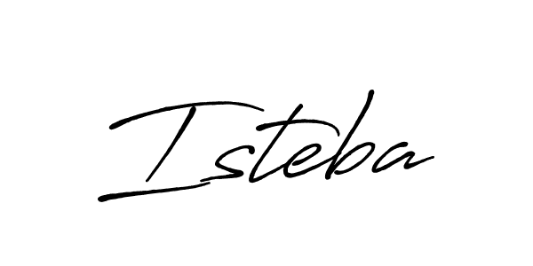 Use a signature maker to create a handwritten signature online. With this signature software, you can design (Antro_Vectra_Bolder) your own signature for name Isteba. Isteba signature style 7 images and pictures png