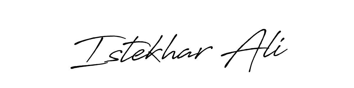 Also we have Istekhar Ali name is the best signature style. Create professional handwritten signature collection using Antro_Vectra_Bolder autograph style. Istekhar Ali signature style 7 images and pictures png