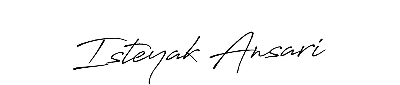 How to make Isteyak Ansari signature? Antro_Vectra_Bolder is a professional autograph style. Create handwritten signature for Isteyak Ansari name. Isteyak Ansari signature style 7 images and pictures png
