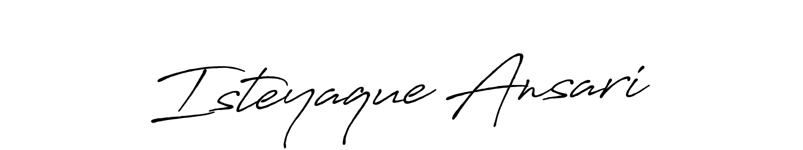 Similarly Antro_Vectra_Bolder is the best handwritten signature design. Signature creator online .You can use it as an online autograph creator for name Isteyaque Ansari. Isteyaque Ansari signature style 7 images and pictures png