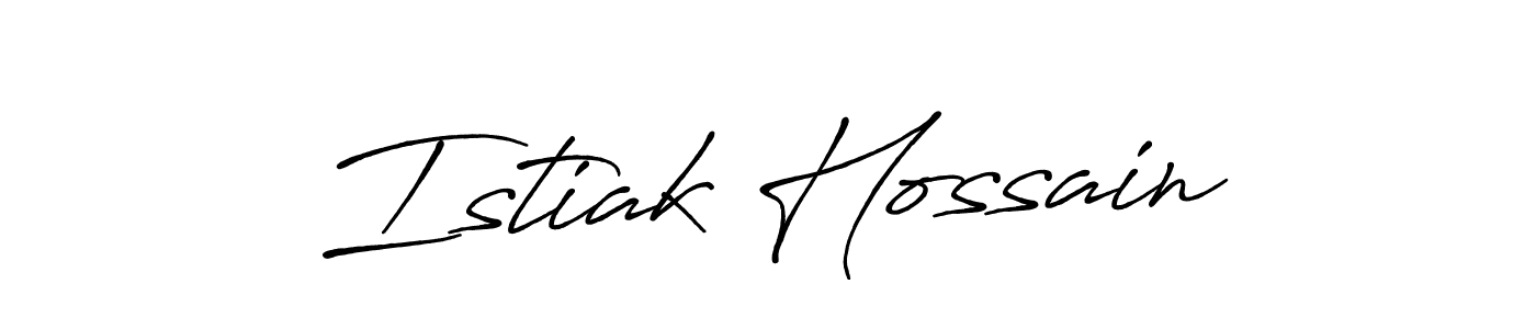 Use a signature maker to create a handwritten signature online. With this signature software, you can design (Antro_Vectra_Bolder) your own signature for name Istiak Hossain. Istiak Hossain signature style 7 images and pictures png