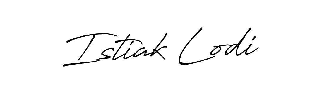 Use a signature maker to create a handwritten signature online. With this signature software, you can design (Antro_Vectra_Bolder) your own signature for name Istiak Lodi. Istiak Lodi signature style 7 images and pictures png