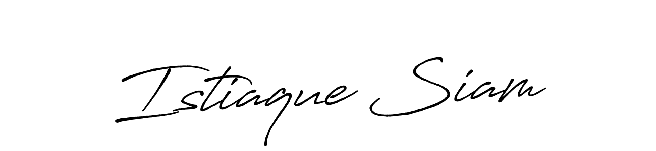 Design your own signature with our free online signature maker. With this signature software, you can create a handwritten (Antro_Vectra_Bolder) signature for name Istiaque Siam. Istiaque Siam signature style 7 images and pictures png