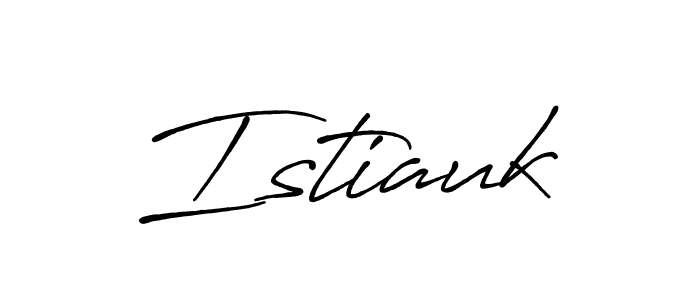 Use a signature maker to create a handwritten signature online. With this signature software, you can design (Antro_Vectra_Bolder) your own signature for name Istiauk. Istiauk signature style 7 images and pictures png