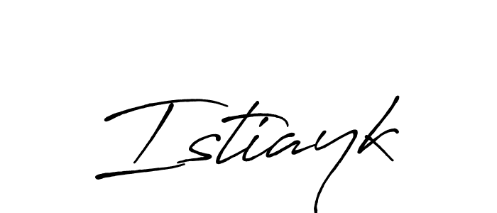 Istiayk stylish signature style. Best Handwritten Sign (Antro_Vectra_Bolder) for my name. Handwritten Signature Collection Ideas for my name Istiayk. Istiayk signature style 7 images and pictures png
