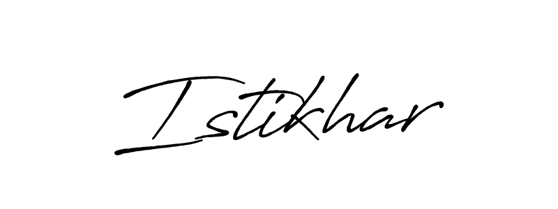 Antro_Vectra_Bolder is a professional signature style that is perfect for those who want to add a touch of class to their signature. It is also a great choice for those who want to make their signature more unique. Get Istikhar name to fancy signature for free. Istikhar signature style 7 images and pictures png