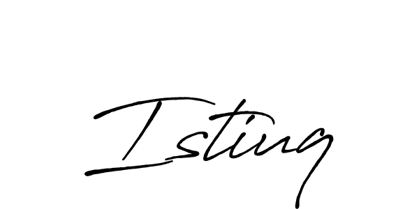 How to make Istiuq signature? Antro_Vectra_Bolder is a professional autograph style. Create handwritten signature for Istiuq name. Istiuq signature style 7 images and pictures png