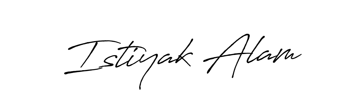Also we have Istiyak Alam name is the best signature style. Create professional handwritten signature collection using Antro_Vectra_Bolder autograph style. Istiyak Alam signature style 7 images and pictures png