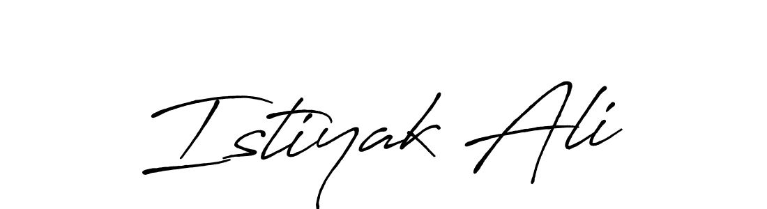 Design your own signature with our free online signature maker. With this signature software, you can create a handwritten (Antro_Vectra_Bolder) signature for name Istiyak Ali. Istiyak Ali signature style 7 images and pictures png