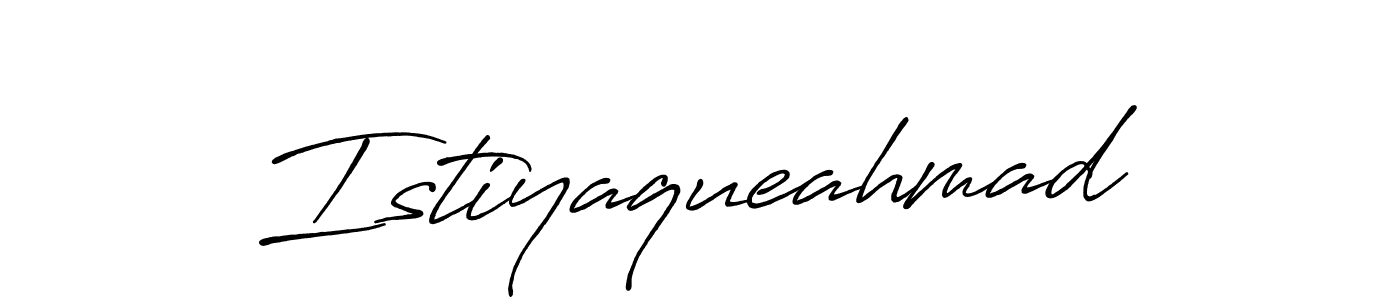 Also we have Istiyaqueahmad name is the best signature style. Create professional handwritten signature collection using Antro_Vectra_Bolder autograph style. Istiyaqueahmad signature style 7 images and pictures png