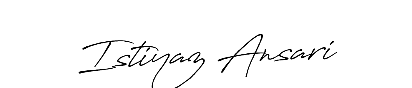 The best way (Antro_Vectra_Bolder) to make a short signature is to pick only two or three words in your name. The name Istiyaz Ansari include a total of six letters. For converting this name. Istiyaz Ansari signature style 7 images and pictures png