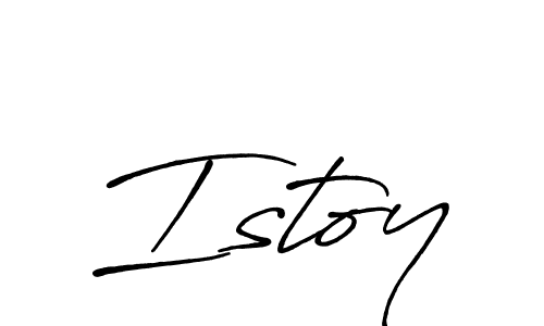 How to make Istoy name signature. Use Antro_Vectra_Bolder style for creating short signs online. This is the latest handwritten sign. Istoy signature style 7 images and pictures png