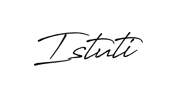 if you are searching for the best signature style for your name Istuti. so please give up your signature search. here we have designed multiple signature styles  using Antro_Vectra_Bolder. Istuti signature style 7 images and pictures png