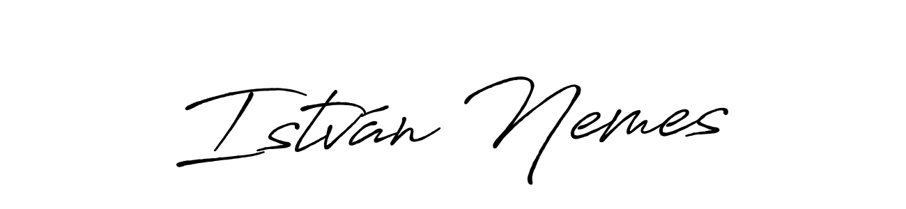 Once you've used our free online signature maker to create your best signature Antro_Vectra_Bolder style, it's time to enjoy all of the benefits that István Nemes name signing documents. István Nemes signature style 7 images and pictures png