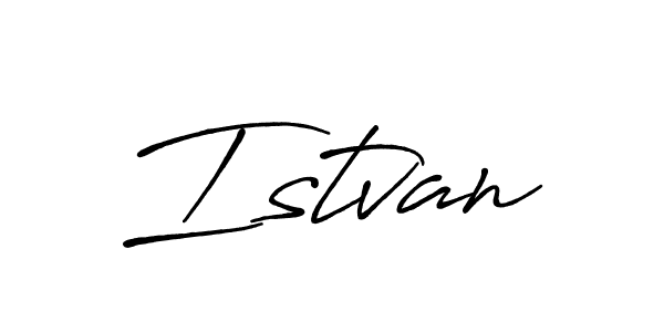 How to make Istvan name signature. Use Antro_Vectra_Bolder style for creating short signs online. This is the latest handwritten sign. Istvan signature style 7 images and pictures png