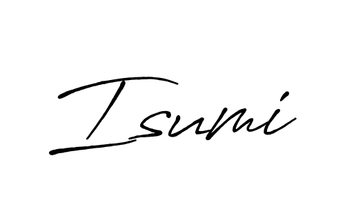 Create a beautiful signature design for name Isumi. With this signature (Antro_Vectra_Bolder) fonts, you can make a handwritten signature for free. Isumi signature style 7 images and pictures png