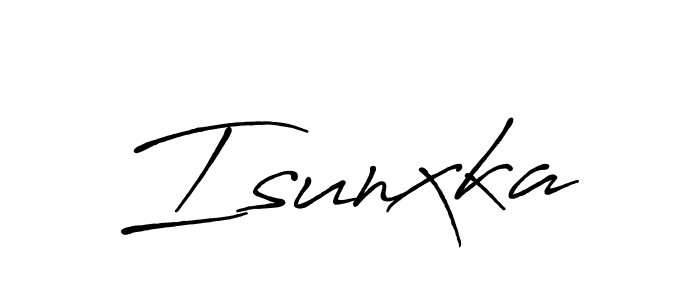 if you are searching for the best signature style for your name Isunxka. so please give up your signature search. here we have designed multiple signature styles  using Antro_Vectra_Bolder. Isunxka signature style 7 images and pictures png