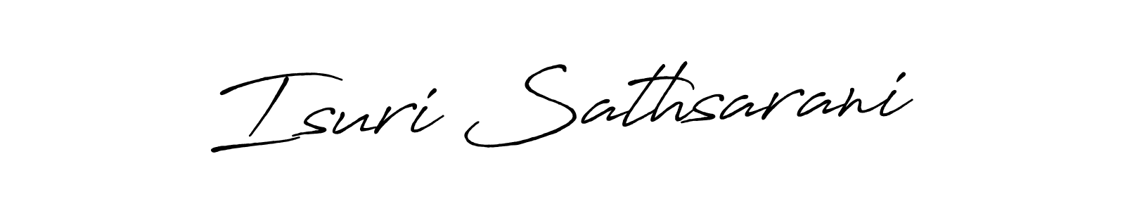 How to make Isuri Sathsarani signature? Antro_Vectra_Bolder is a professional autograph style. Create handwritten signature for Isuri Sathsarani name. Isuri Sathsarani signature style 7 images and pictures png