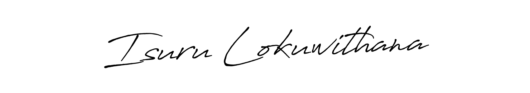 This is the best signature style for the Isuru Lokuwithana name. Also you like these signature font (Antro_Vectra_Bolder). Mix name signature. Isuru Lokuwithana signature style 7 images and pictures png