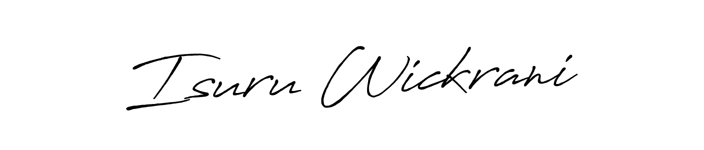 How to Draw Isuru Wickrani signature style? Antro_Vectra_Bolder is a latest design signature styles for name Isuru Wickrani. Isuru Wickrani signature style 7 images and pictures png