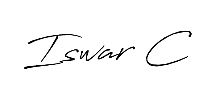 Similarly Antro_Vectra_Bolder is the best handwritten signature design. Signature creator online .You can use it as an online autograph creator for name Iswar C. Iswar C signature style 7 images and pictures png