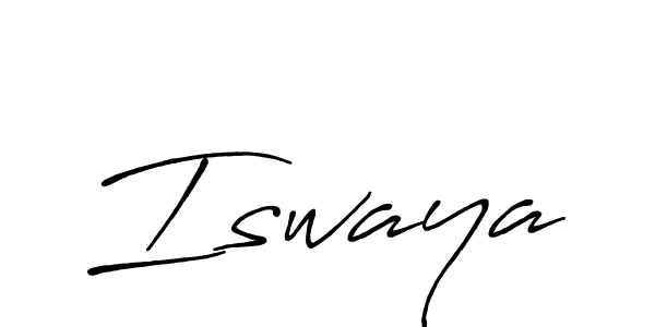 How to make Iswaya name signature. Use Antro_Vectra_Bolder style for creating short signs online. This is the latest handwritten sign. Iswaya signature style 7 images and pictures png