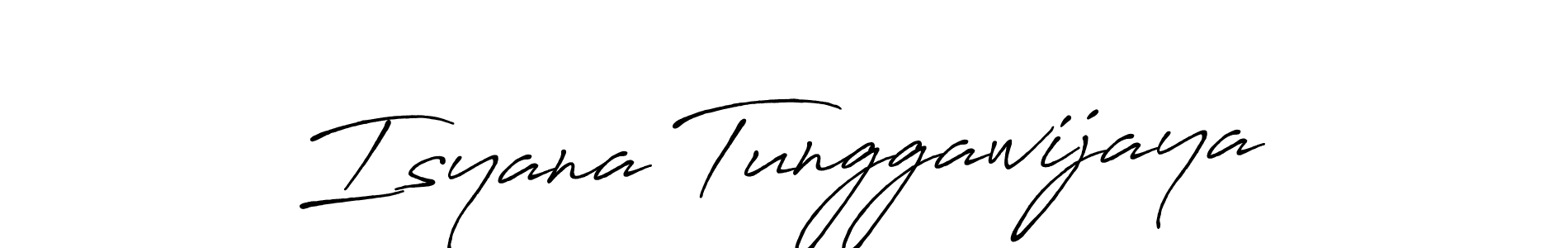 Create a beautiful signature design for name Isyana Tunggawijaya. With this signature (Antro_Vectra_Bolder) fonts, you can make a handwritten signature for free. Isyana Tunggawijaya signature style 7 images and pictures png