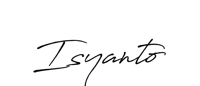 It looks lik you need a new signature style for name Isyanto. Design unique handwritten (Antro_Vectra_Bolder) signature with our free signature maker in just a few clicks. Isyanto signature style 7 images and pictures png