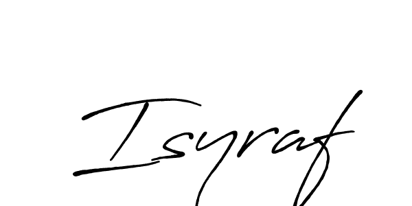 Isyraf stylish signature style. Best Handwritten Sign (Antro_Vectra_Bolder) for my name. Handwritten Signature Collection Ideas for my name Isyraf. Isyraf signature style 7 images and pictures png