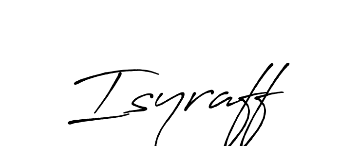 Make a beautiful signature design for name Isyraff. With this signature (Antro_Vectra_Bolder) style, you can create a handwritten signature for free. Isyraff signature style 7 images and pictures png