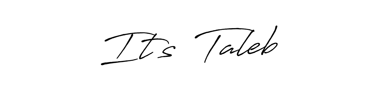 How to make It’s  Taleb name signature. Use Antro_Vectra_Bolder style for creating short signs online. This is the latest handwritten sign. It’s  Taleb signature style 7 images and pictures png