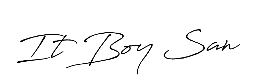 See photos of It Boy San official signature by Spectra . Check more albums & portfolios. Read reviews & check more about Antro_Vectra_Bolder font. It Boy San signature style 7 images and pictures png