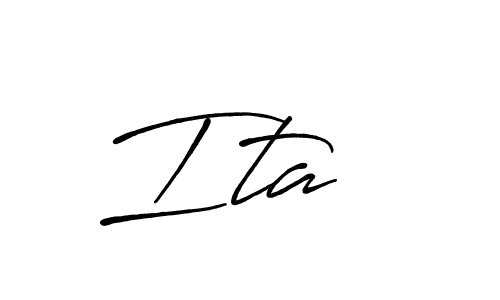 Create a beautiful signature design for name Ita  . With this signature (Antro_Vectra_Bolder) fonts, you can make a handwritten signature for free. Ita   signature style 7 images and pictures png