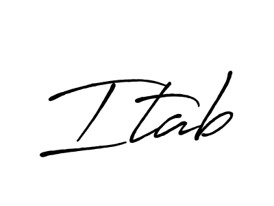 Use a signature maker to create a handwritten signature online. With this signature software, you can design (Antro_Vectra_Bolder) your own signature for name Itab. Itab signature style 7 images and pictures png