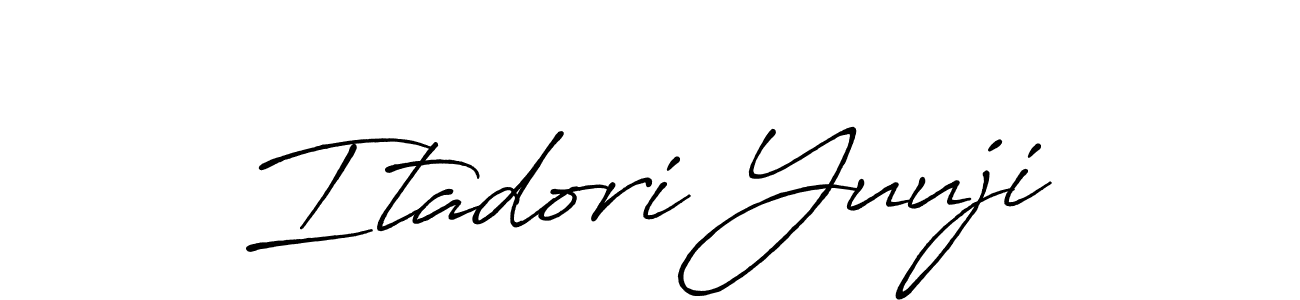 Create a beautiful signature design for name Itadori Yuuji. With this signature (Antro_Vectra_Bolder) fonts, you can make a handwritten signature for free. Itadori Yuuji signature style 7 images and pictures png