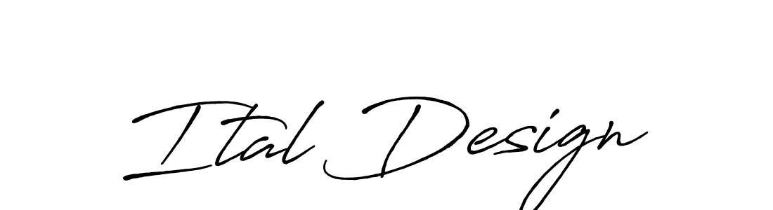 It looks lik you need a new signature style for name Ital Design. Design unique handwritten (Antro_Vectra_Bolder) signature with our free signature maker in just a few clicks. Ital Design signature style 7 images and pictures png