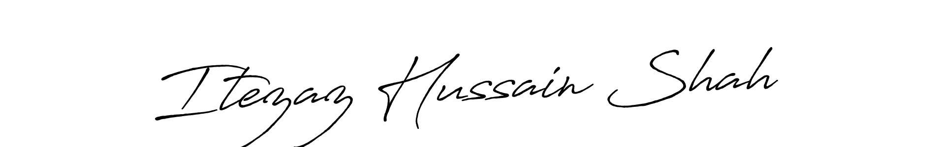 This is the best signature style for the Itezaz Hussain Shah name. Also you like these signature font (Antro_Vectra_Bolder). Mix name signature. Itezaz Hussain Shah signature style 7 images and pictures png