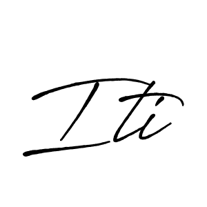 Make a beautiful signature design for name Iti. With this signature (Antro_Vectra_Bolder) style, you can create a handwritten signature for free. Iti signature style 7 images and pictures png