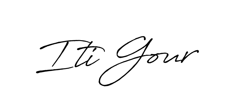 Use a signature maker to create a handwritten signature online. With this signature software, you can design (Antro_Vectra_Bolder) your own signature for name Iti Gour. Iti Gour signature style 7 images and pictures png