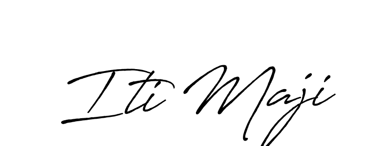 Use a signature maker to create a handwritten signature online. With this signature software, you can design (Antro_Vectra_Bolder) your own signature for name Iti Maji. Iti Maji signature style 7 images and pictures png