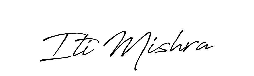 Iti Mishra stylish signature style. Best Handwritten Sign (Antro_Vectra_Bolder) for my name. Handwritten Signature Collection Ideas for my name Iti Mishra. Iti Mishra signature style 7 images and pictures png