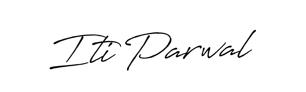 Similarly Antro_Vectra_Bolder is the best handwritten signature design. Signature creator online .You can use it as an online autograph creator for name Iti Parwal. Iti Parwal signature style 7 images and pictures png