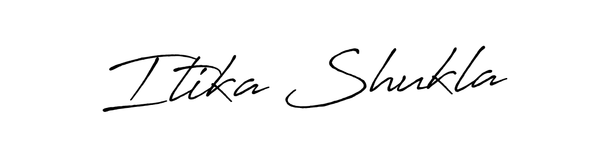 Use a signature maker to create a handwritten signature online. With this signature software, you can design (Antro_Vectra_Bolder) your own signature for name Itika Shukla. Itika Shukla signature style 7 images and pictures png